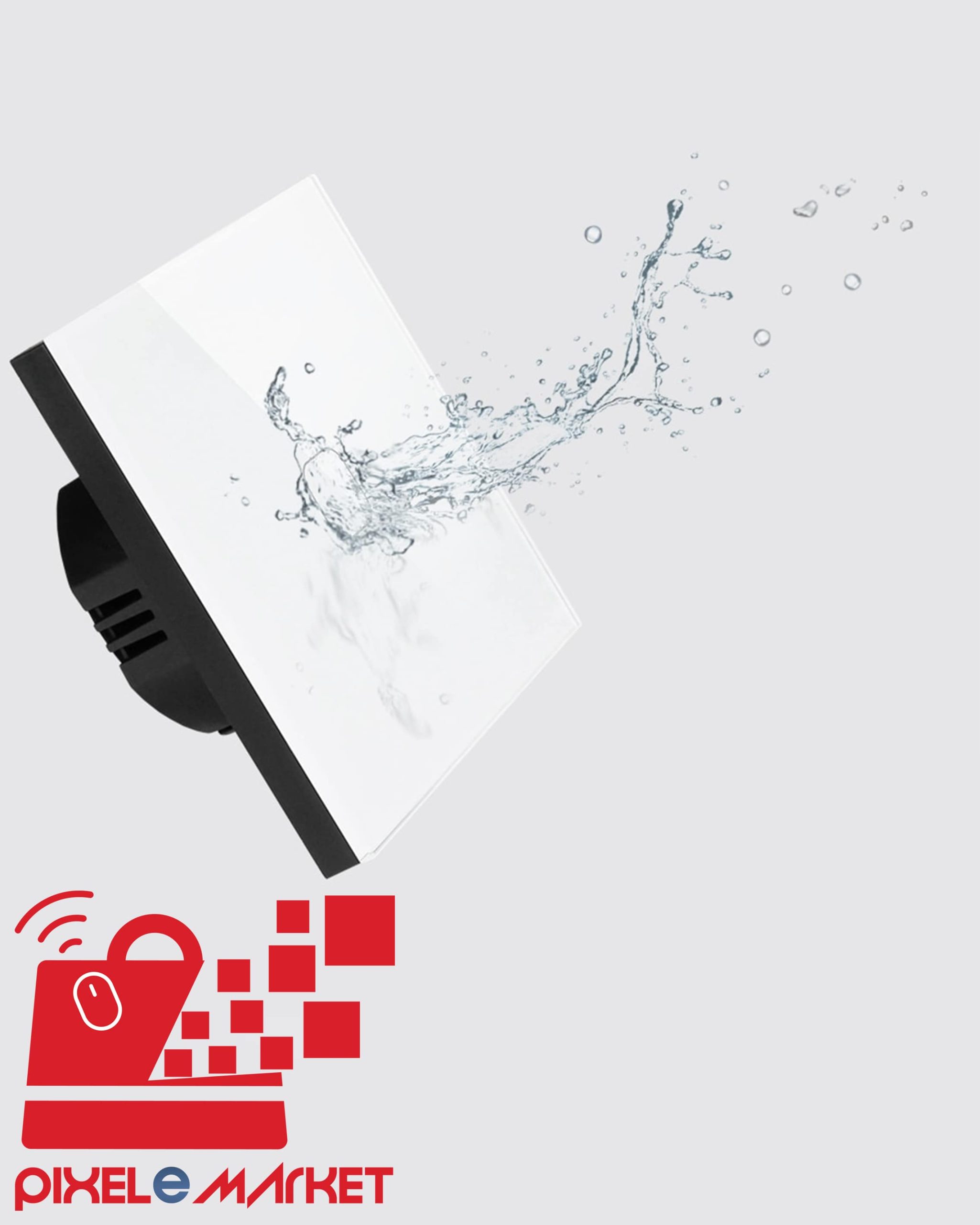 ۱pol-square4-min کلید لمسی هوشمند تک پل TUYA مدل Square