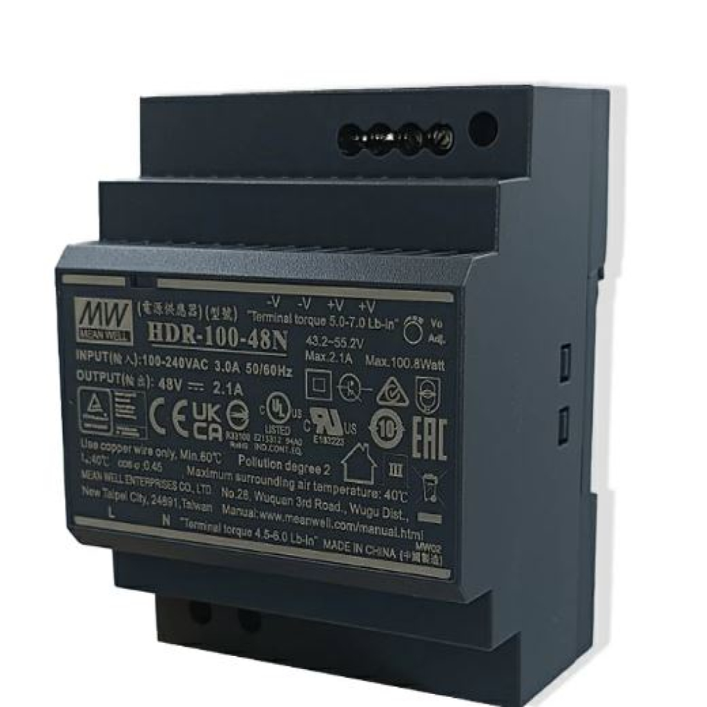 منبع تغذیه مینول سری HDR-100-48N منبع تغذیه مینول سری HDR-100-48N