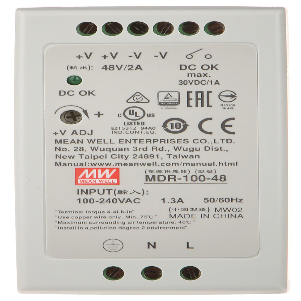 منبع تغذیه مینول سری MDR-100-48 منبع تغذیه مینول سری MDR-100-48