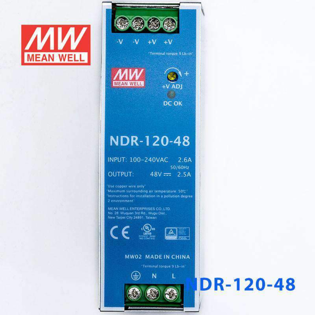 منبع تغذیه مینول سری NDR-120-48 منبع تغذیه مینول سری NDR-120-48